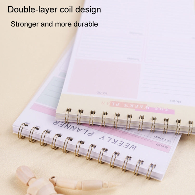 A5 Weekly Planner Notebook Waterproof Planner Coiled Clocking Memo