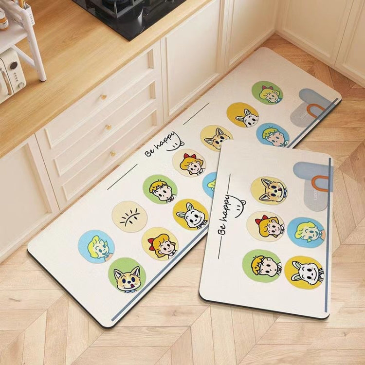 2pcs / Set Household Kitchen Oil-Absorbing Cartoon Pad Bathroom Non-Slip Quick-Drying Mat My Store