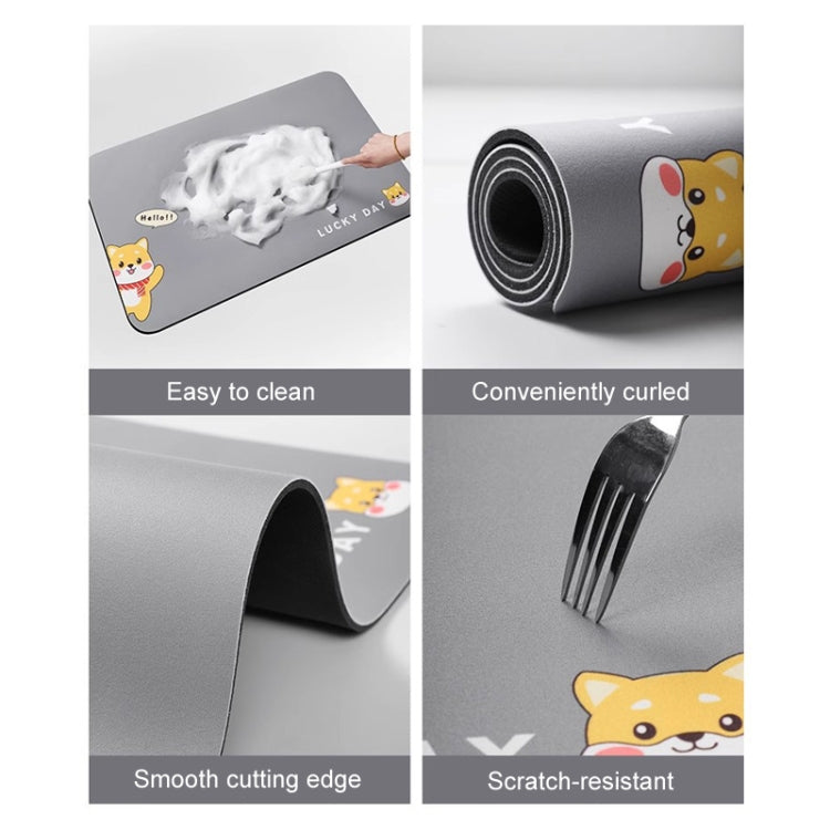 2pcs / Set Household Kitchen Oil-Absorbing Cartoon Pad Bathroom Non-Slip Quick-Drying Mat My Store