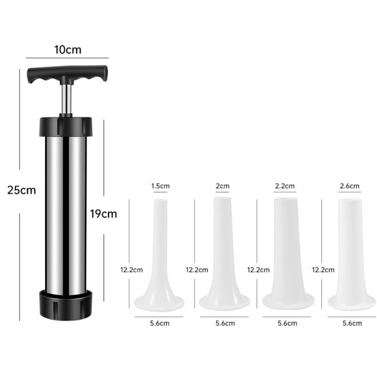 Stainless Steel Sausage Stuffer Tool Hand Operated Meat Sausage Maker Reluova