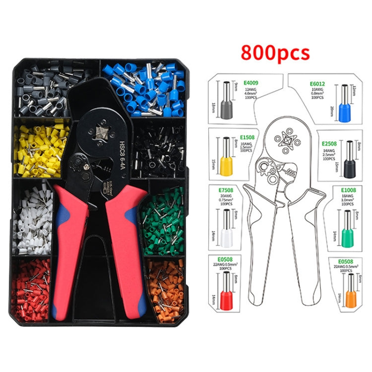 Tube-Type Cold-Pressed Terminal Block Crimping Pliers Plastic Box Set My Store