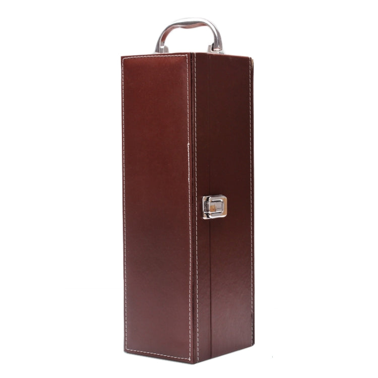 Single Red Wine Box Leather Wine Packaging Box Red With Wine Tools My Store