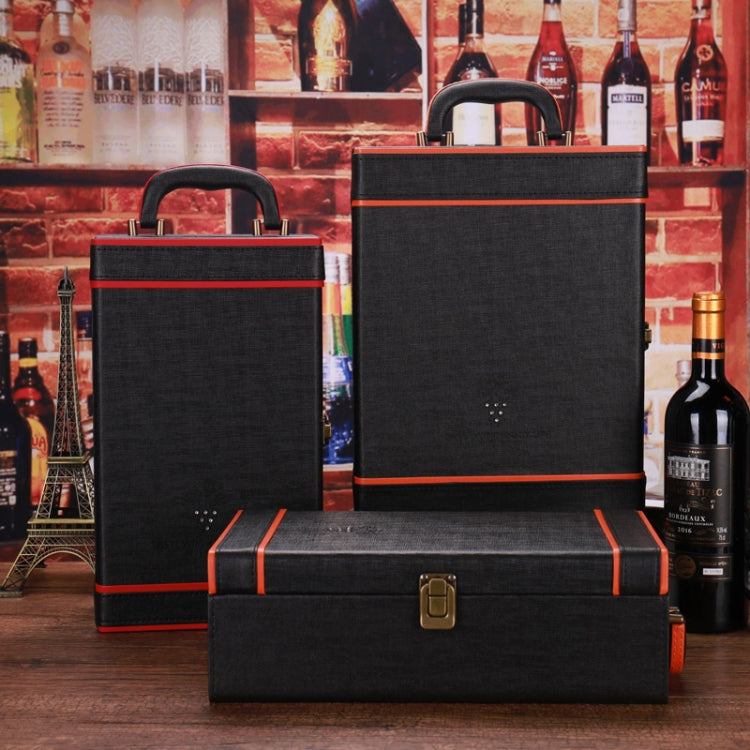 Rhinestone Double Bottle Wine Box Leather Wine Packaging Gift Box With Wine Tools My Store