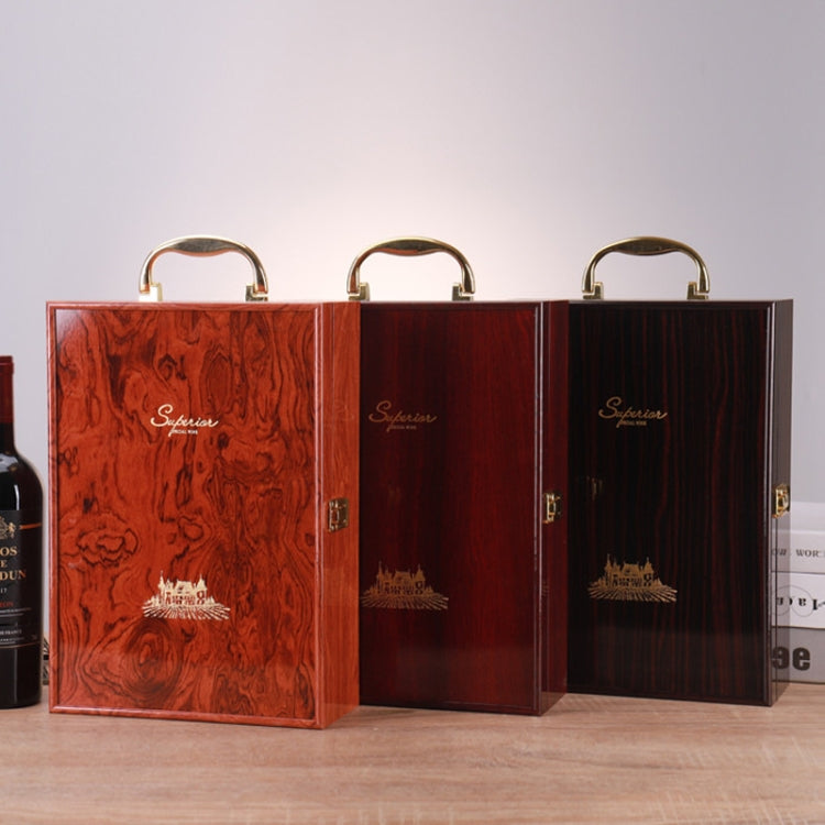 Double Piano Finish Red Wine Box Wooden Packing Case Wine Gift Box With Tools