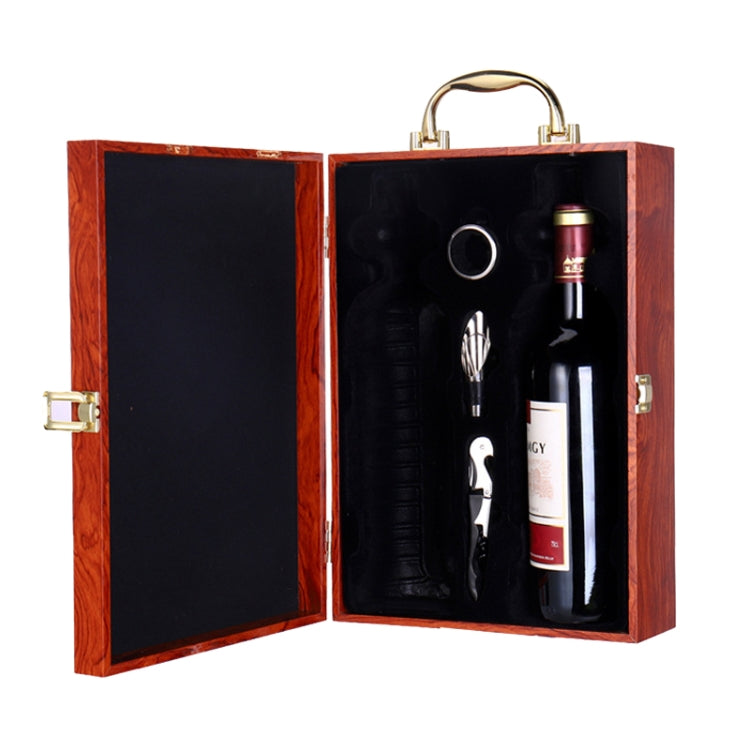 Double Piano Finish Red Wine Box Wooden Packing Case Wine Gift Box With Tools