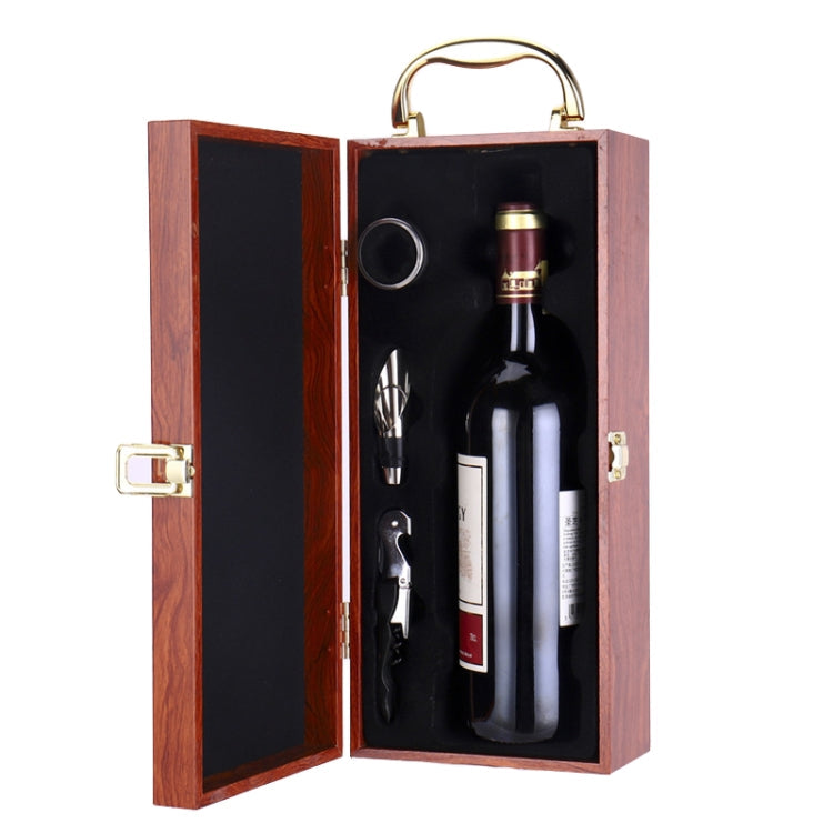 Single Piano Finish Red Wine Box Wooden Packing Case Wine Gift Box With Tools