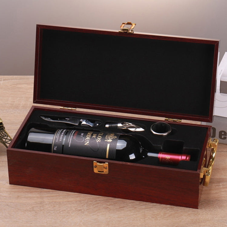 Single Piano Finish Red Wine Box Wooden Packing Case Wine Gift Box With Tools