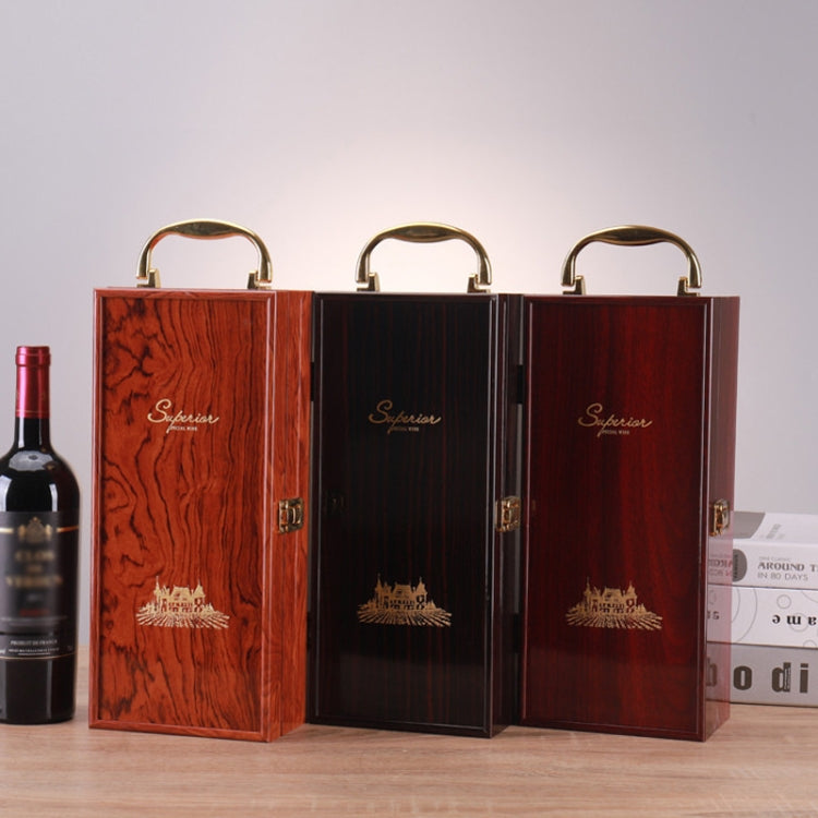 Single Piano Finish Red Wine Box Wooden Packing Case Wine Gift Box With Tools My Store