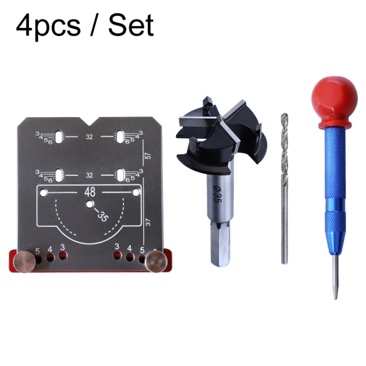 4pcs / Set 35mm Hinge Drilling Locator Hinging Hole Punching Auxiliary Tool