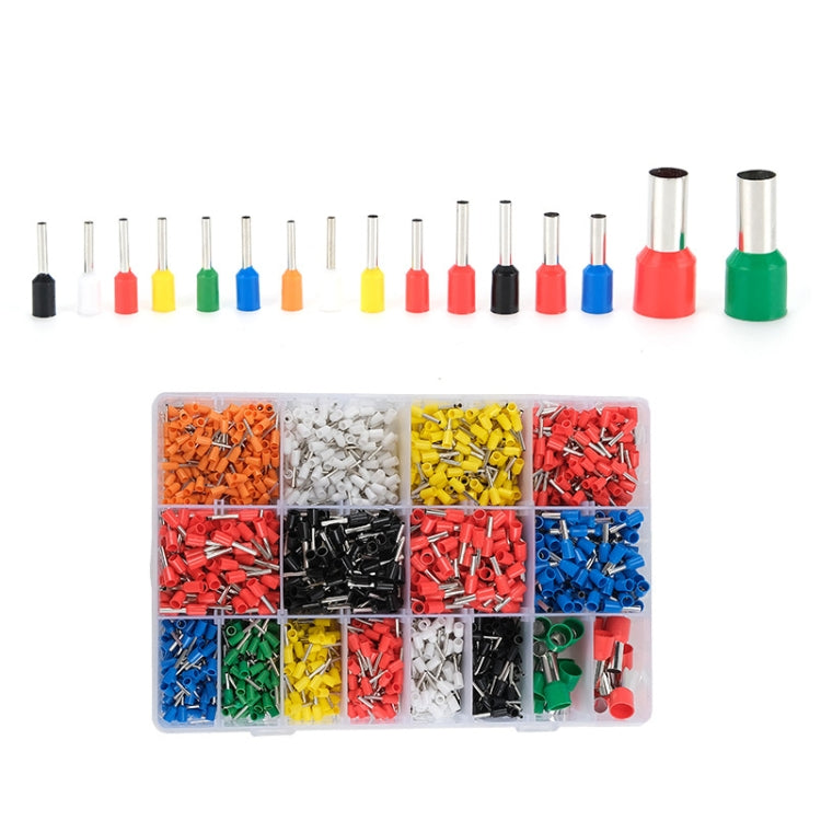 2120pcs /Set 0.5-16MM European Style Tube Type Wiring Cold Press Terminal Set-Reluova