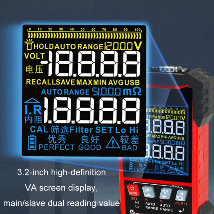 Battery Internal Resistance Tester Lead-Acid Alkaline Lithium Battery Tester Reluova