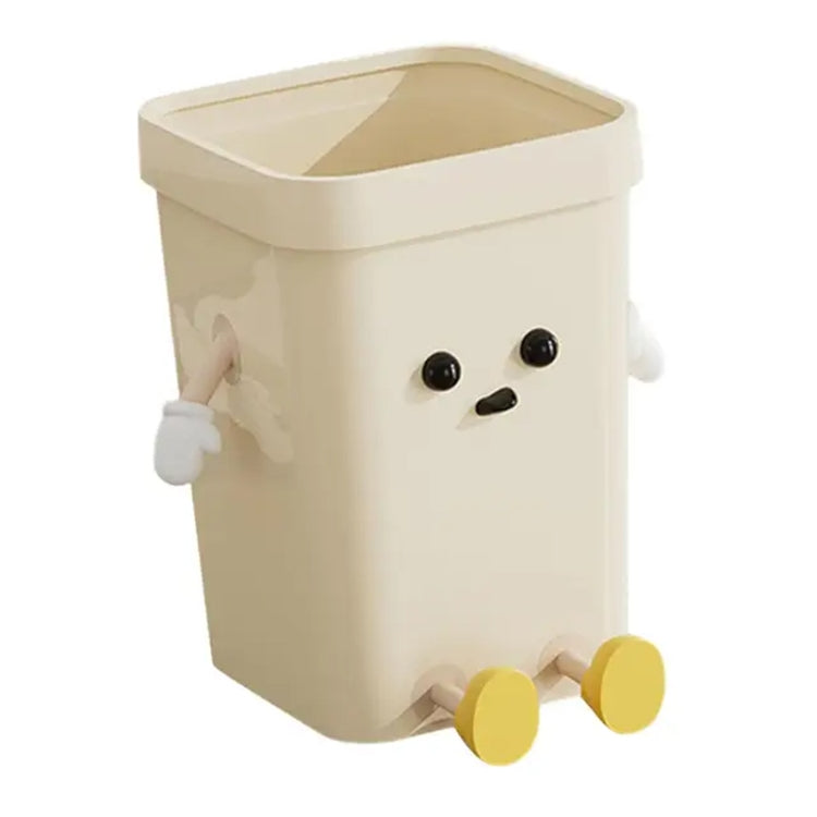 Cute Square Trash Can Household Living Room Bathroom Garbage Bin My Store