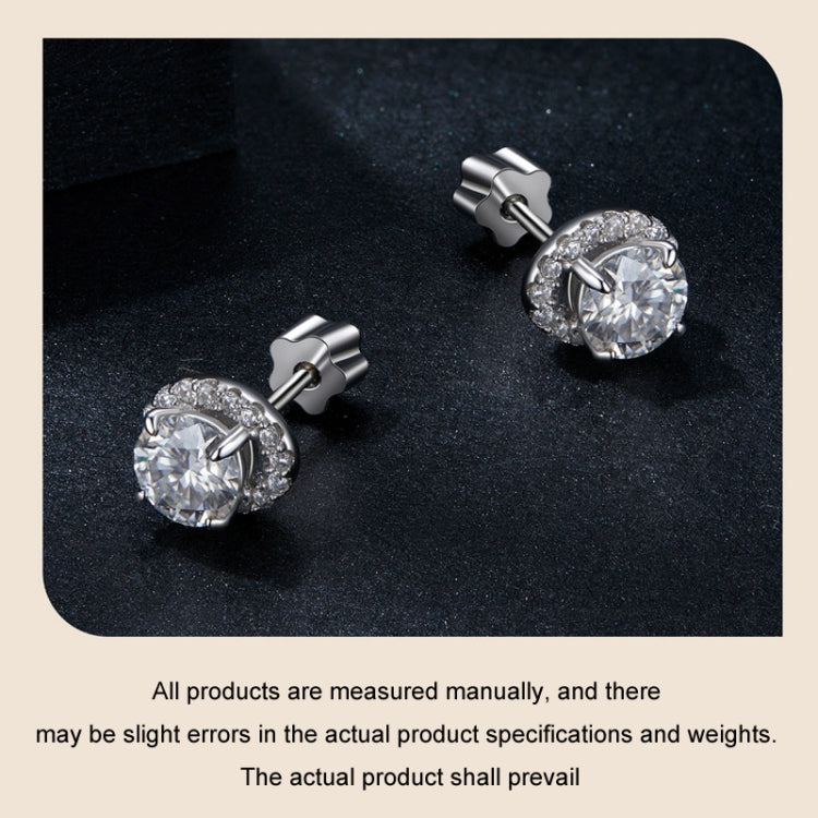 S925 Sterling Silver With White Gold Moissanite Earrings My Store