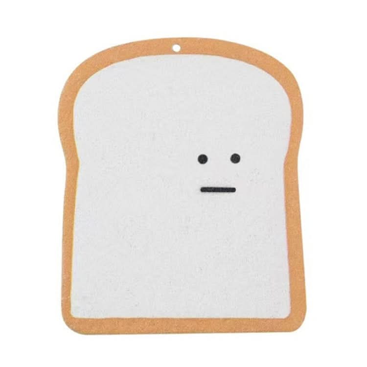 Cute Toast Absorbent Wood Pulp Sponge Brush Dishwashing Wipe Kitchen Cleaning Tool Reluova