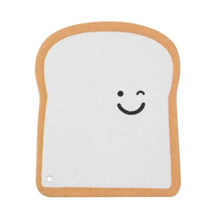 Cute Toast Absorbent Wood Pulp Sponge Brush Dishwashing Wipe Kitchen Cleaning Tool Reluova