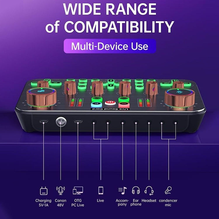 K600 48V English Version Live Dedicated Sound Card