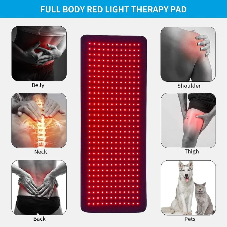 360 LED Beads Red Light Physical Therapy Waist Pad Infrared Fitness Light Therapy Pad