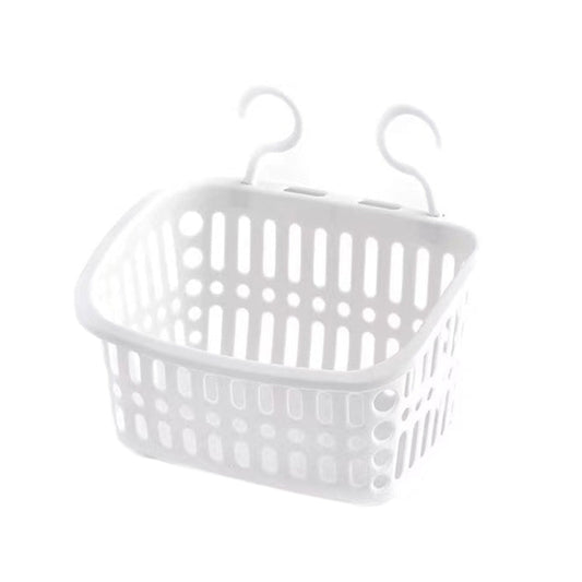 Plastic Hanging Basket With Hook Kitchen Storage Drain Basket Shelf Bathroom Organizer