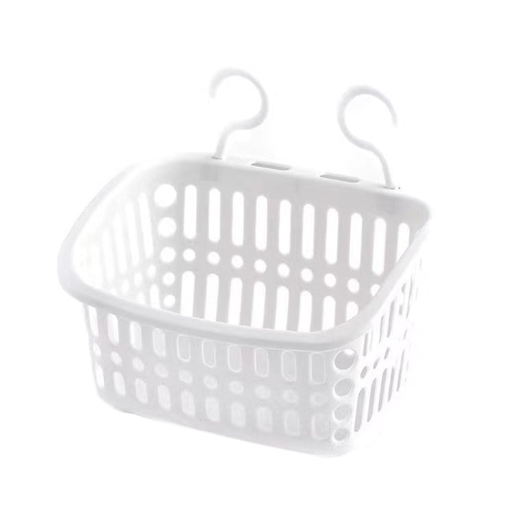 Plastic Hanging Basket With Hook Kitchen Storage Drain Basket Shelf Bathroom Organizer