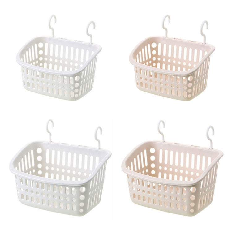 Plastic Hanging Basket With Hook Kitchen Storage Drain Basket Shelf Bathroom Organizer