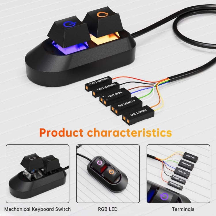 Desktop Computer External Switch Restart Button Computer Power Extension Cable My Store