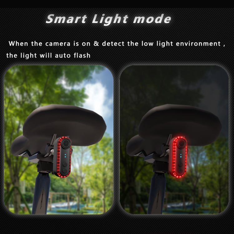 Bike Warning Tail Light 1080P WiFi Camera Recorder Waterproof Bicycle Rear Light for Riding Cycling Reluova