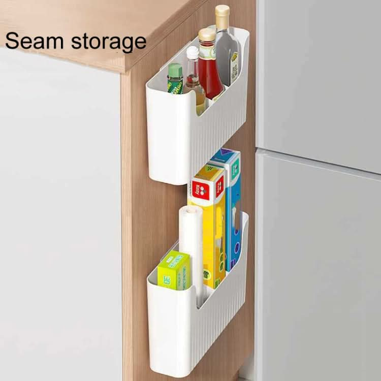 Kitchen Cabinet Door Cling Film Organizer Household Wall Mounted Refrigerator Side Shelf Reluova