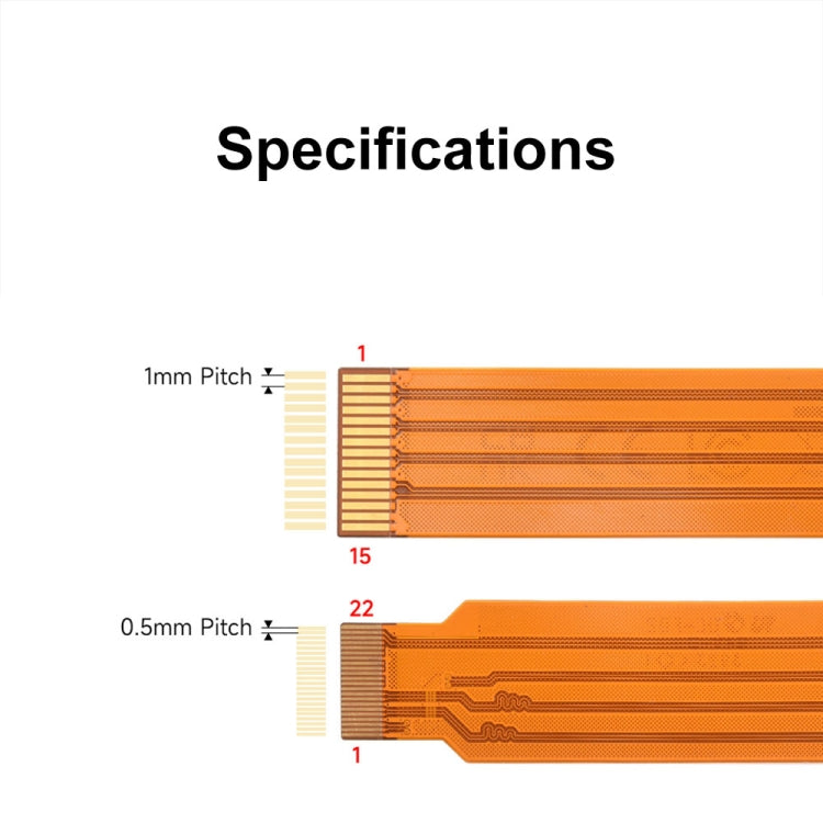 Waveshare 25947 For Raspberry Pi 5th DSI Display 22Pin To 15Pin Soft Cable FPC Cable Reluova