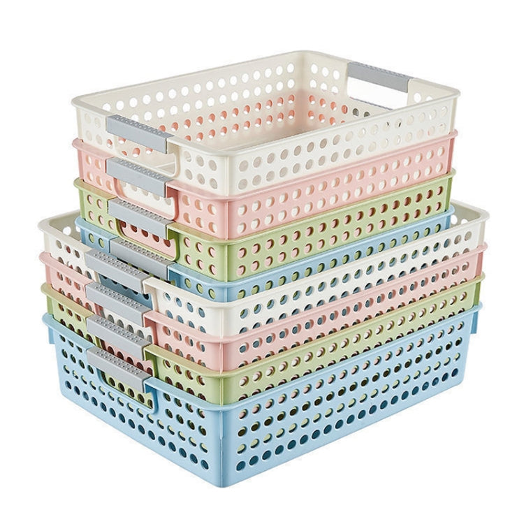 Plastic Storage Basket Desktop Sundry Organizer Frame Toys Kitchen Snacks Storage Box