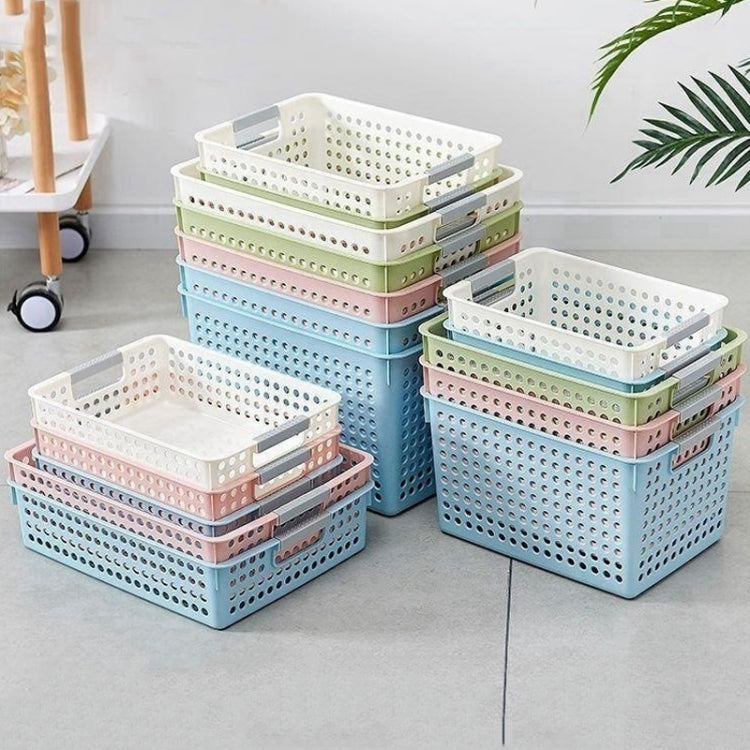 Plastic Storage Basket Desktop Sundry Organizer Frame Toys Kitchen Snacks Storage Box