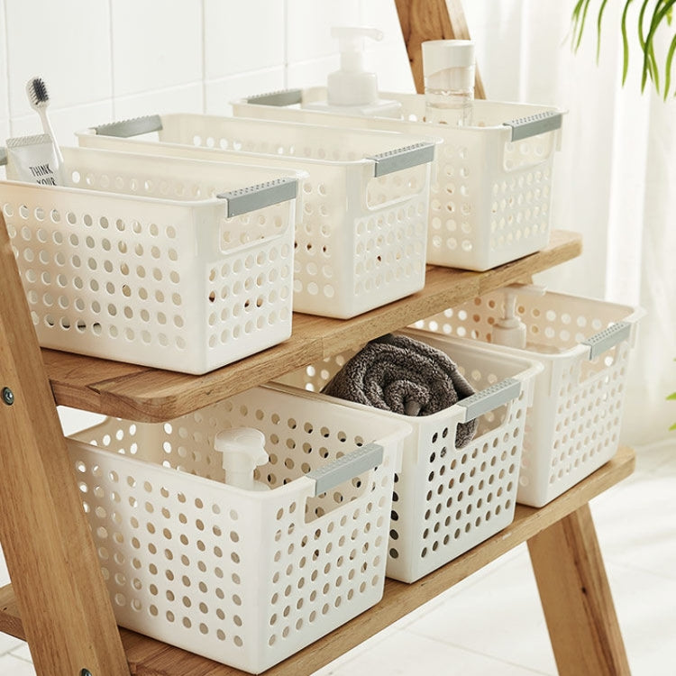 Plastic Storage Basket Desktop Sundry Organizer Frame Toys Kitchen Snacks Storage Box