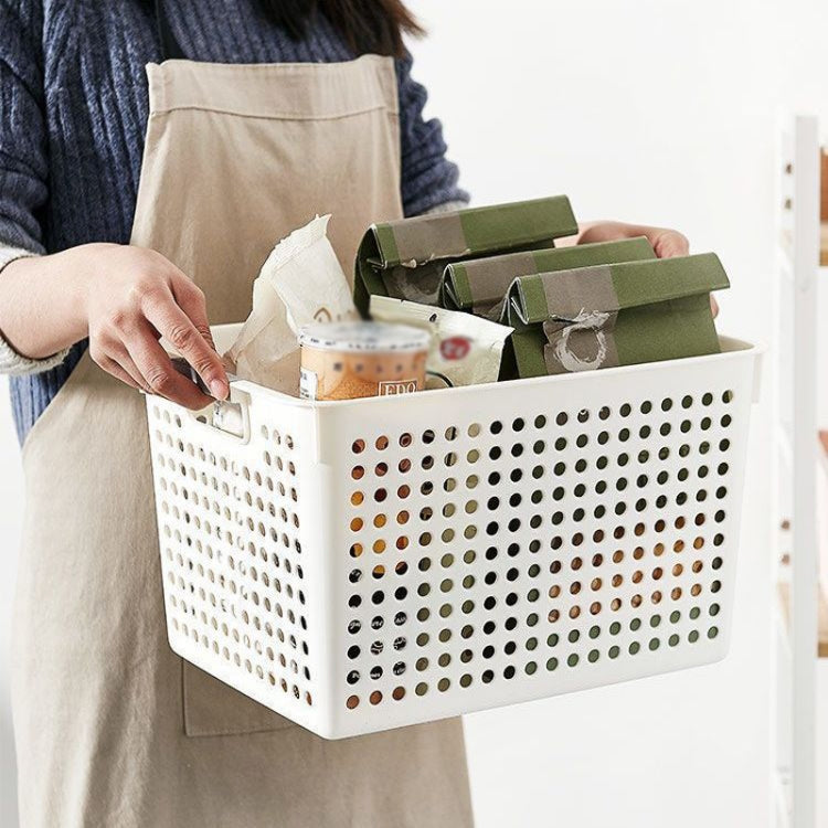 Plastic Storage Basket Desktop Sundry Organizer Frame Toys Kitchen Snacks Storage Box