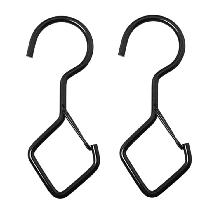 2pcs Household S Hooks For Hanging Metal Windproof Hooks With Safety Buckle My Store