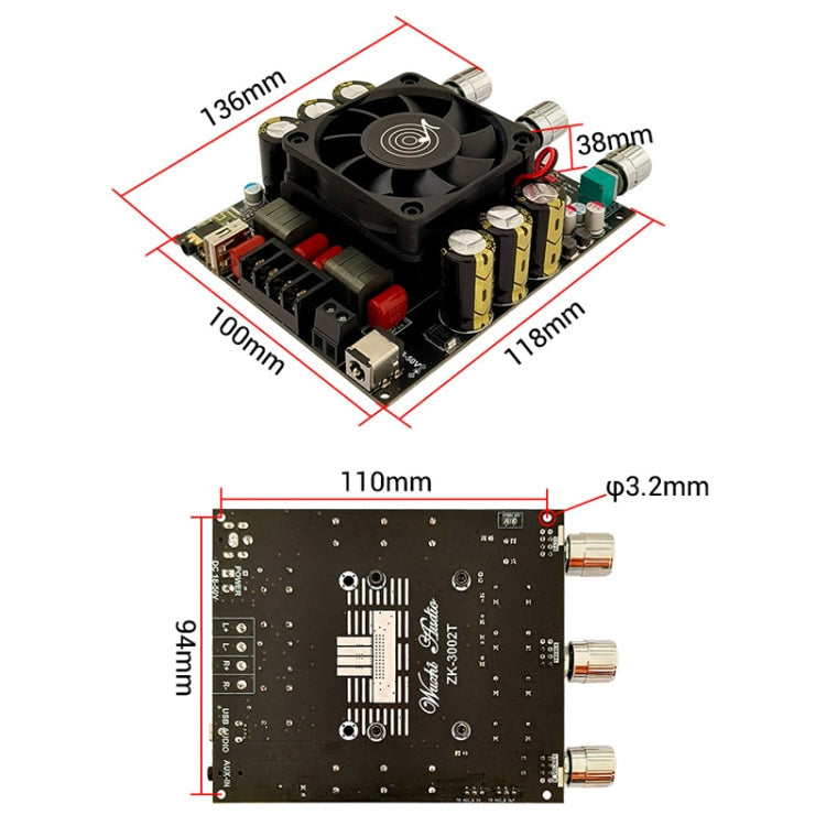 HIFI Dual-Channel High-Power TPA3255 Digital Amplifier Board Reluova