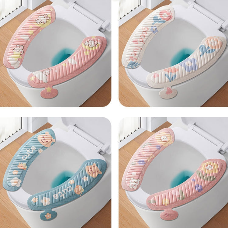 EVA Adhesive Toilet Pad Four Seasons Universal Cartoon Cute Waterproof Toilet Sticker Reluova