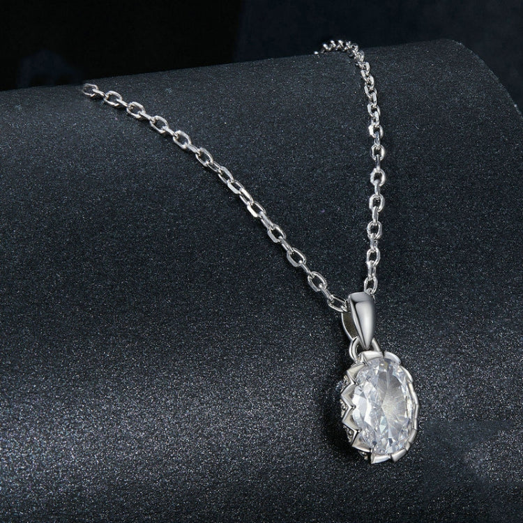 S925 Sterling Silver Platinum-plated Teardrop-shaped Moissanite Necklace My Store