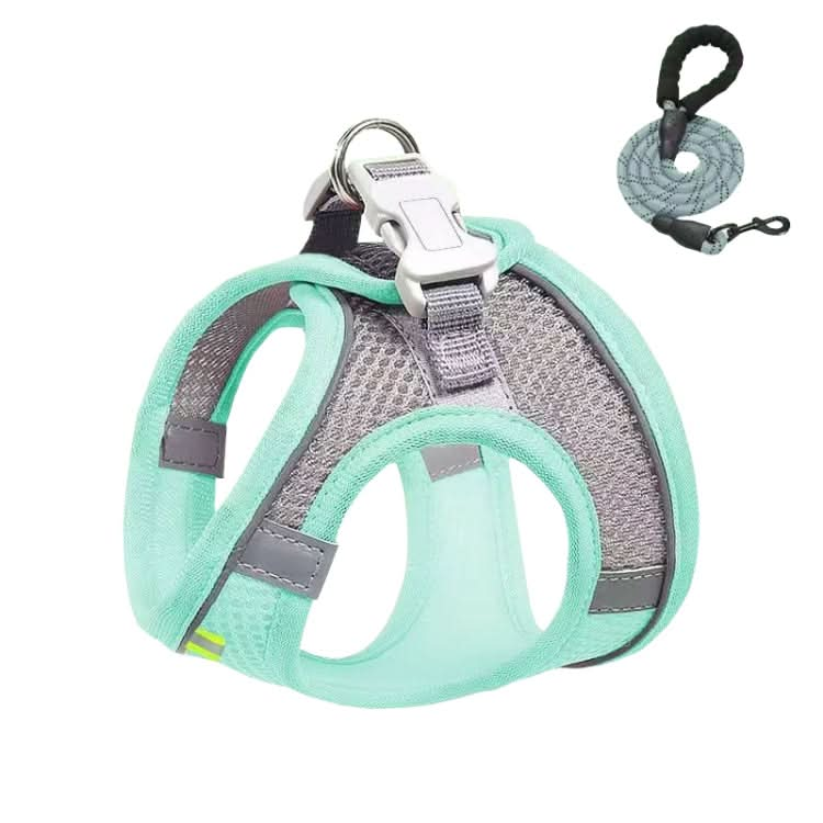 Undershirt Style Pet Chest Harness Summer Breathable Reflective Dog Leash, Series 1 - Reluova