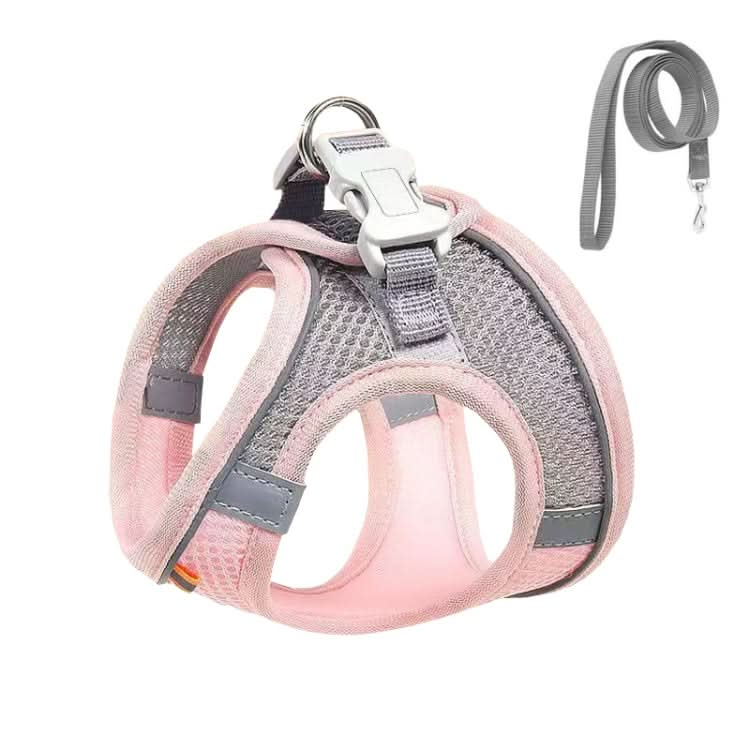 Undershirt Style Pet Chest Harness Summer Breathable Reflective Dog Leash, Series 1 - Reluova