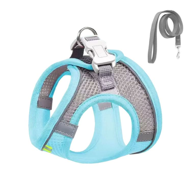 Undershirt Style Pet Chest Harness Summer Breathable Reflective Dog Leash, Series 2 - Reluova