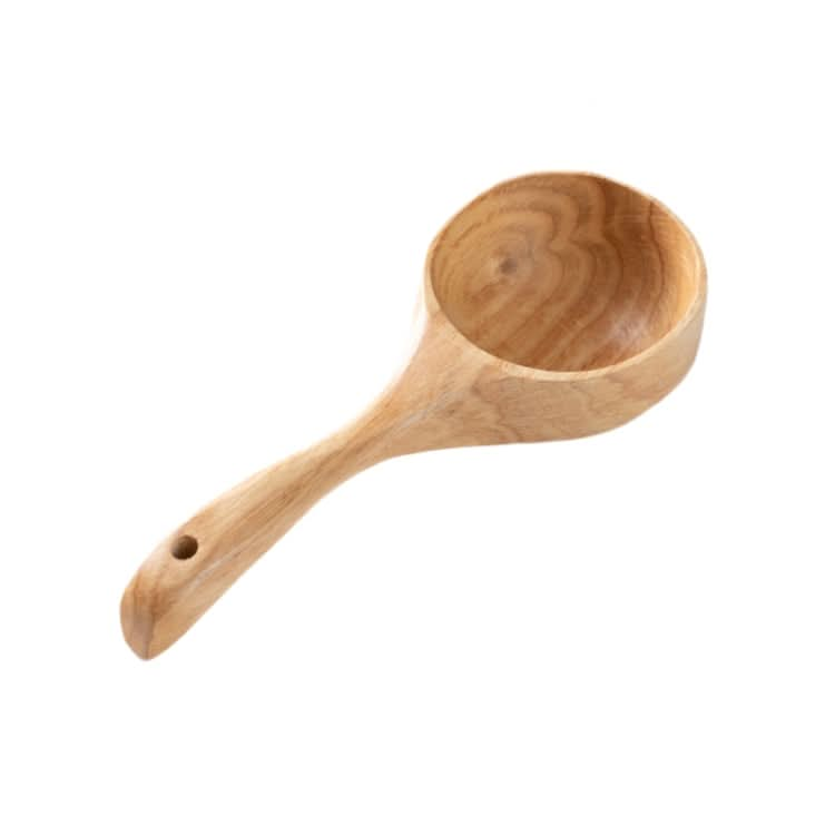 Household Wooden Long Handle Large Soup Spoon Eating Noodle Spoon Water Scoop Reluova