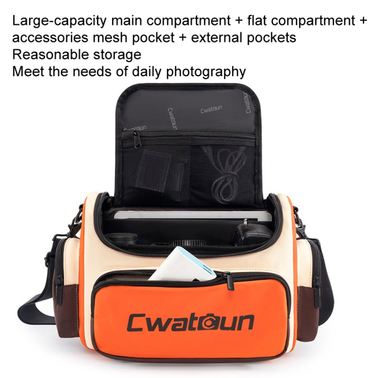 Cwatcun D121 Shoulder Crossbody Camera Bag Colorful Large Capacity Waterproof Digital Photography Bag My Store