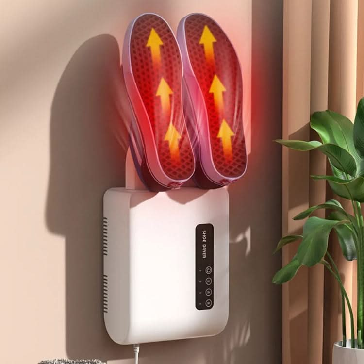 140W Boot Dryer Wall Mounted Shoes Warmer Heater, 3 Gear Timing, 360 Degree Rotating Air Outlet