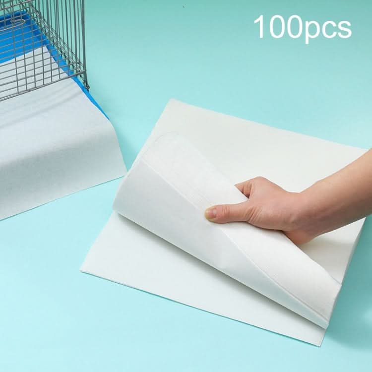 100pcs Bird Cage Paper Liners Disposable Absorbent Non-Woven Parakeet Cage Dung Liners - Reluova