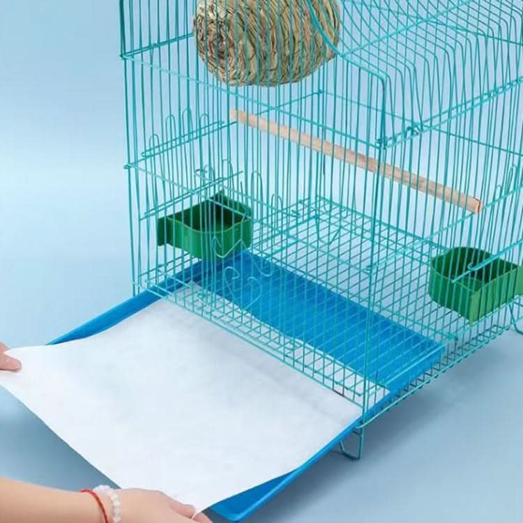 100pcs Bird Cage Paper Liners Disposable Absorbent Non-Woven Parakeet Cage Dung Liners - Reluova