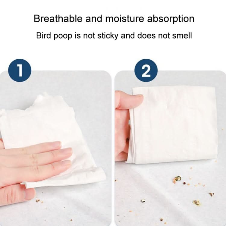 100pcs Bird Cage Paper Liners Disposable Absorbent Non-Woven Parakeet Cage Dung Liners - Reluova