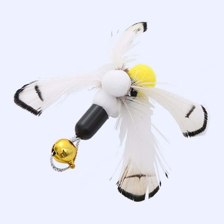 Simulated Insect Feather Cat Teaser Replacement Head Cats Self-Help Toy Bell - Reluova