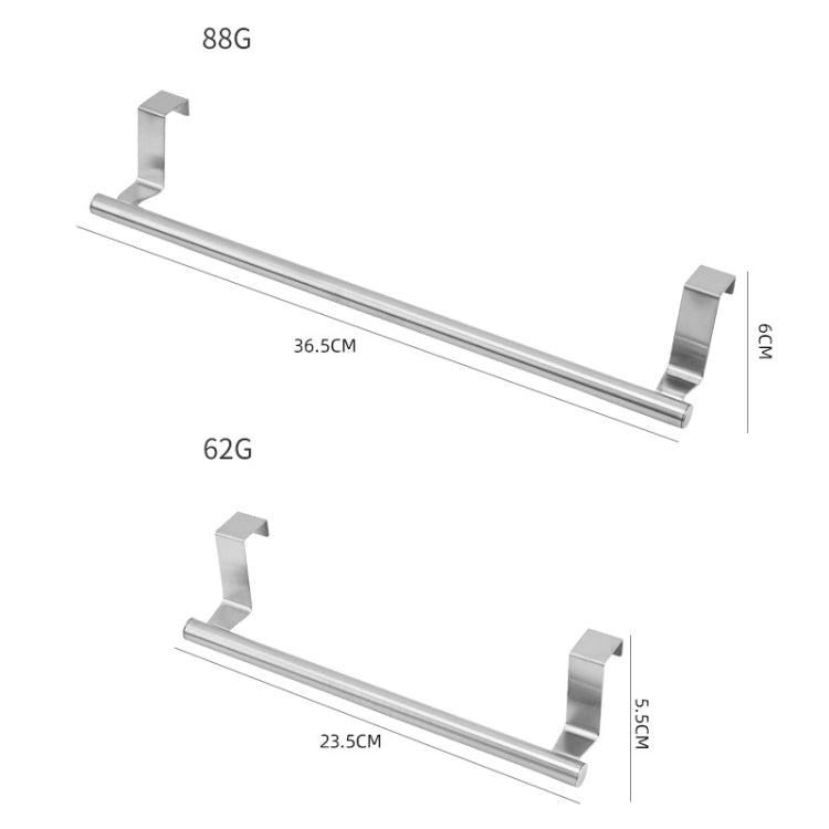 No-Punch Stainless Steel Over Door Towel Rack Cabinet Door Rag Hanging Holder Reluova