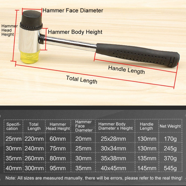 No Bounce Mounting Hammer Handmade DIY Double Face Tap Rubber Hammer My Store