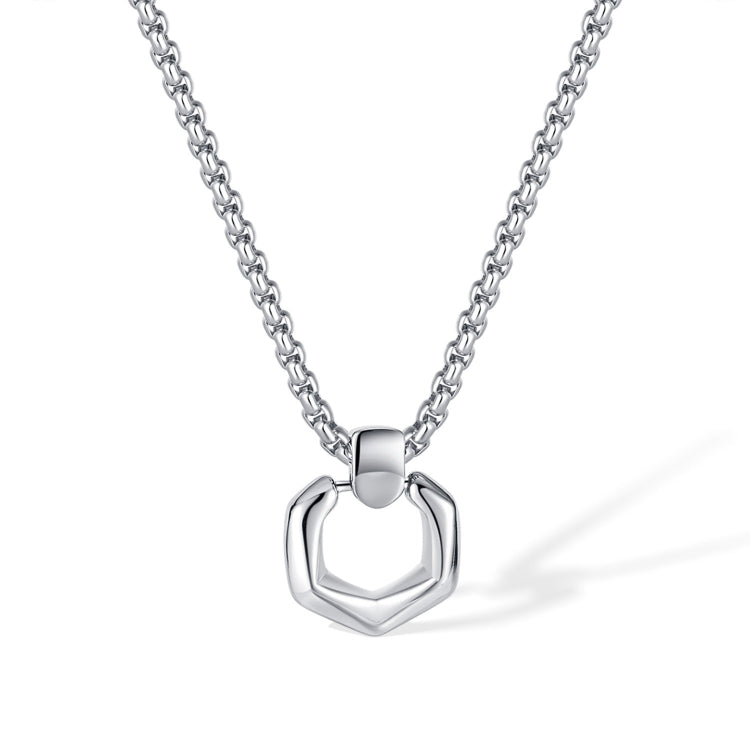 Simple Stainless Steel Geometric Pendant Necklace