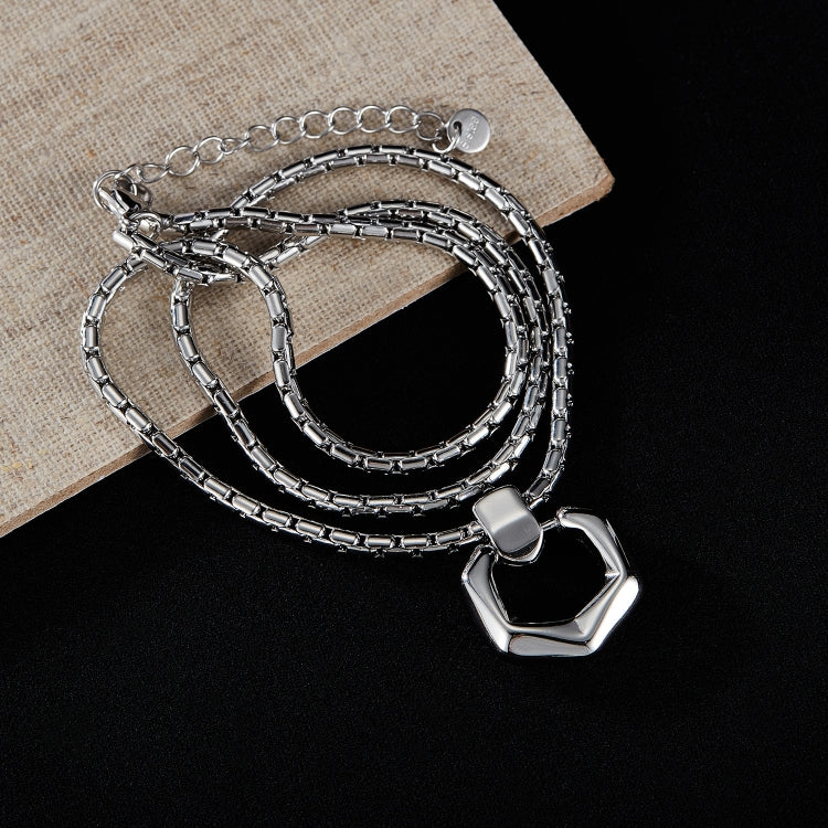 Simple Stainless Steel Geometric Pendant Necklace